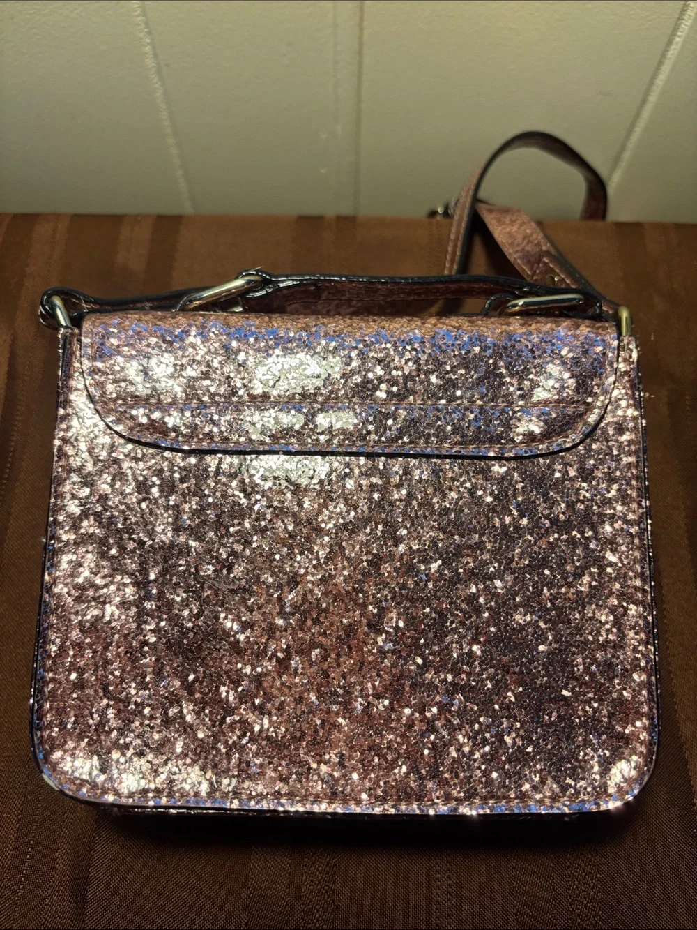 Kate Spade NY Girls' Glitter Scout Crossbody Bag Rose Pink (EUC/GUC - see pics)